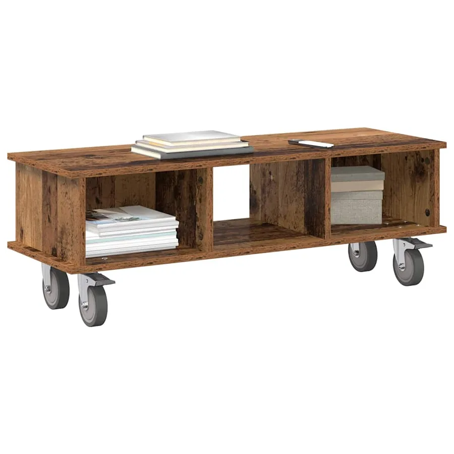 Meuble TV Bois ancien 100 x 35 x 35 cm Bois d'ingénierie - 3