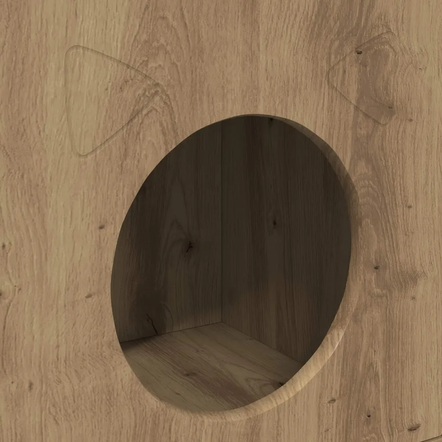 Maison pour chat Chêne artisan 72 x 42.5 x 70 cm - 11