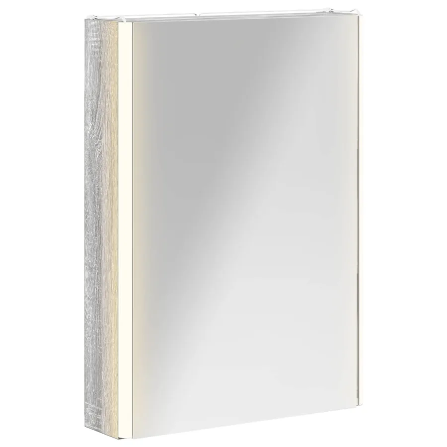 Armoire Miroir de Salle de Bain Gris Sonoma 43 x 11,5 x 60,5 cm - 2