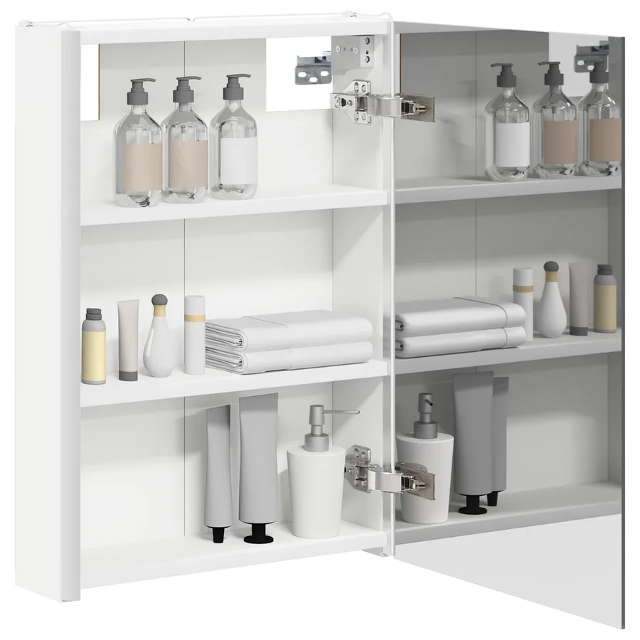 Armoire Miroir de Salle de Bain Blanc 43 x 11,5 x 60,5 cm - 3