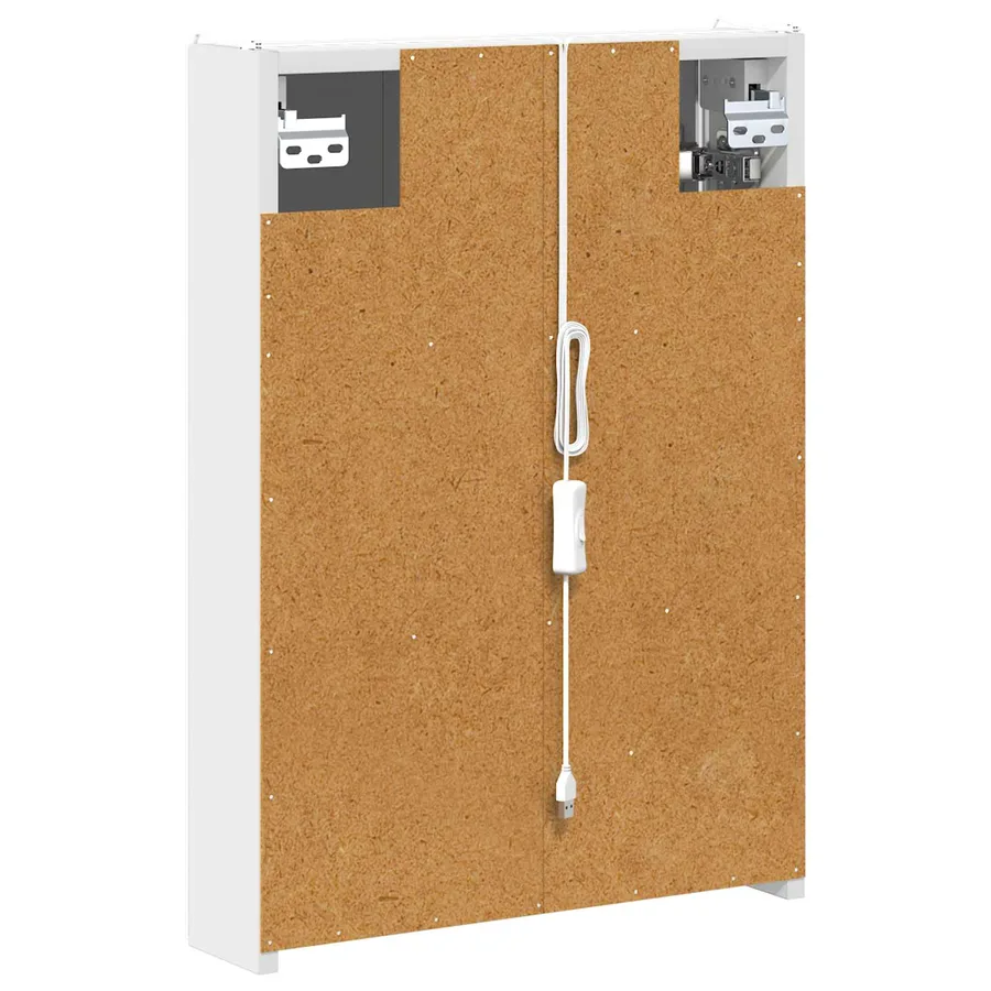 Armoire Miroir de Salle de Bain Blanc 43 x 11,5 x 60,5 cm - 9