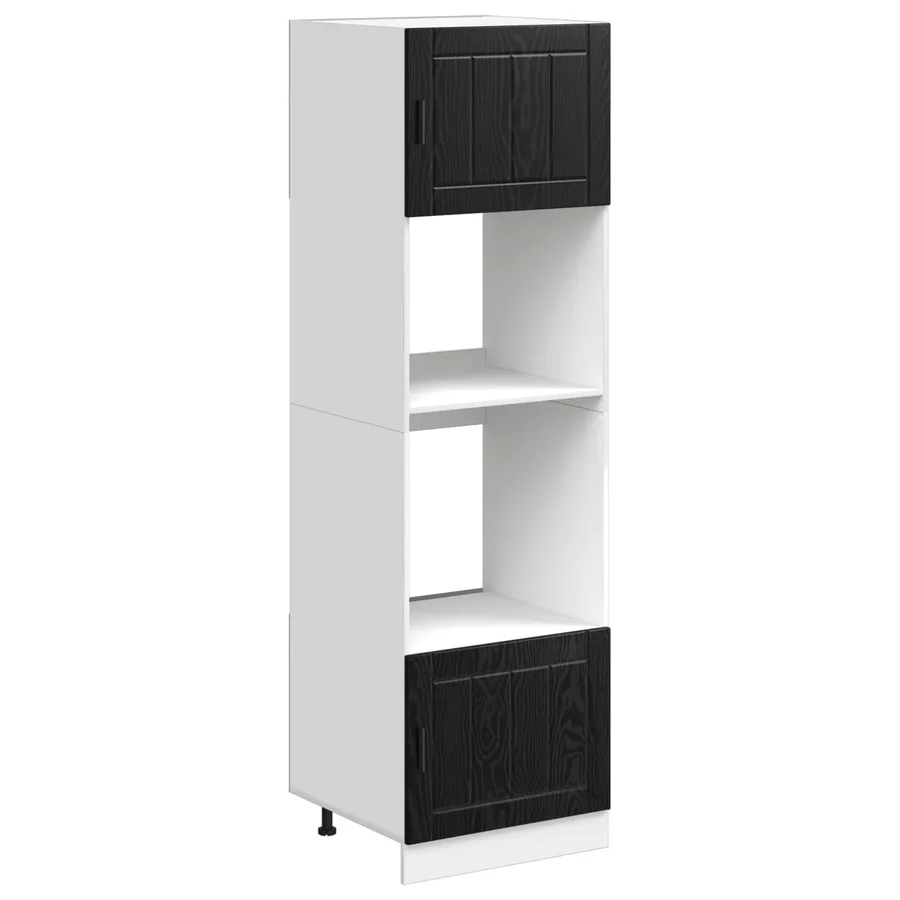 Armoire de four PORTO Chêne noir 60 x 57 x 207 cm - 2