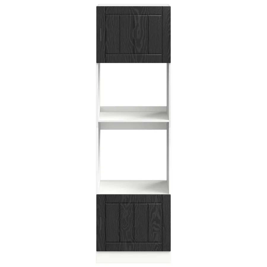 Armoire de four PORTO Chêne noir 60 x 57 x 207 cm - 5
