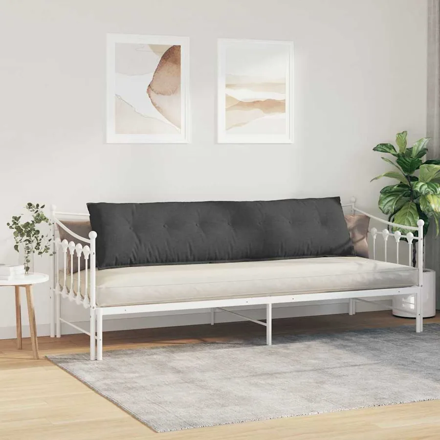 Coussin de Dos Gris foncé 200 x 50 cm Tissu en velours côtelé - 4