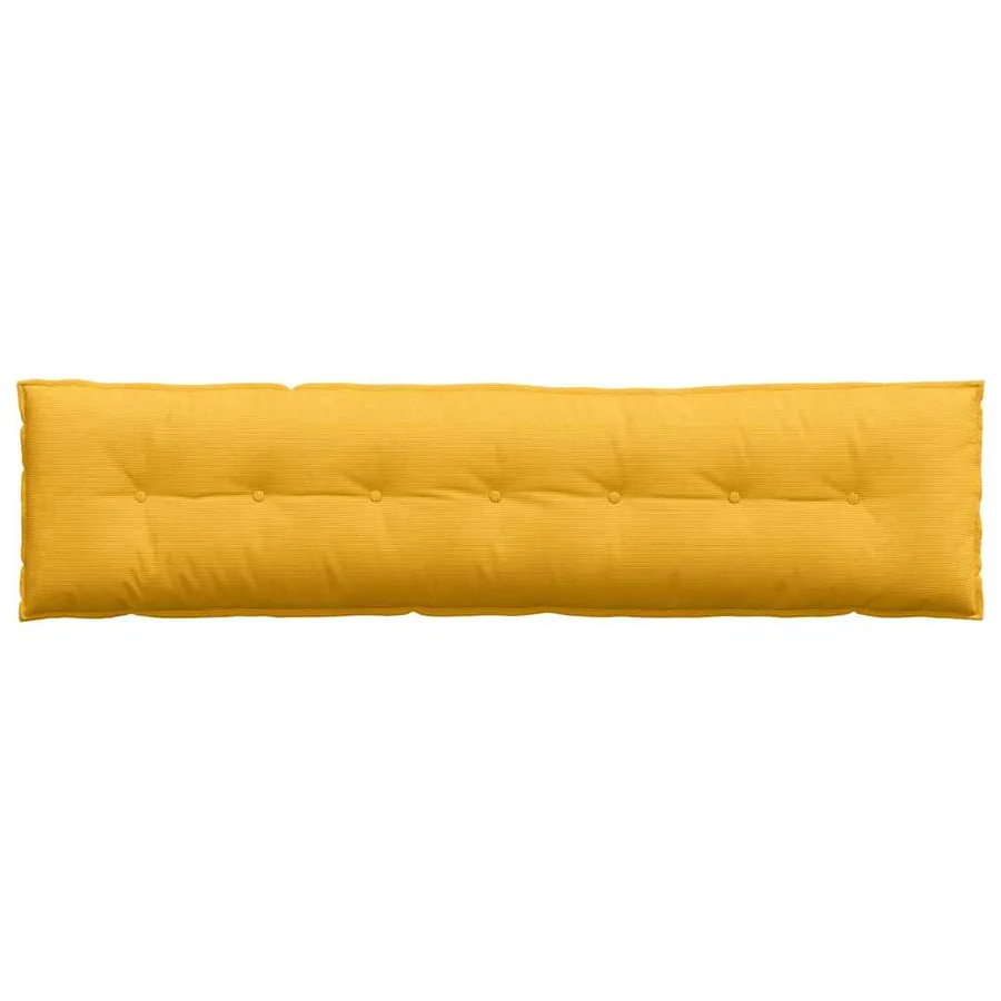 Coussin de Dos Jaune clair 200 x 50 cm Tissu en velours côtelé - 6