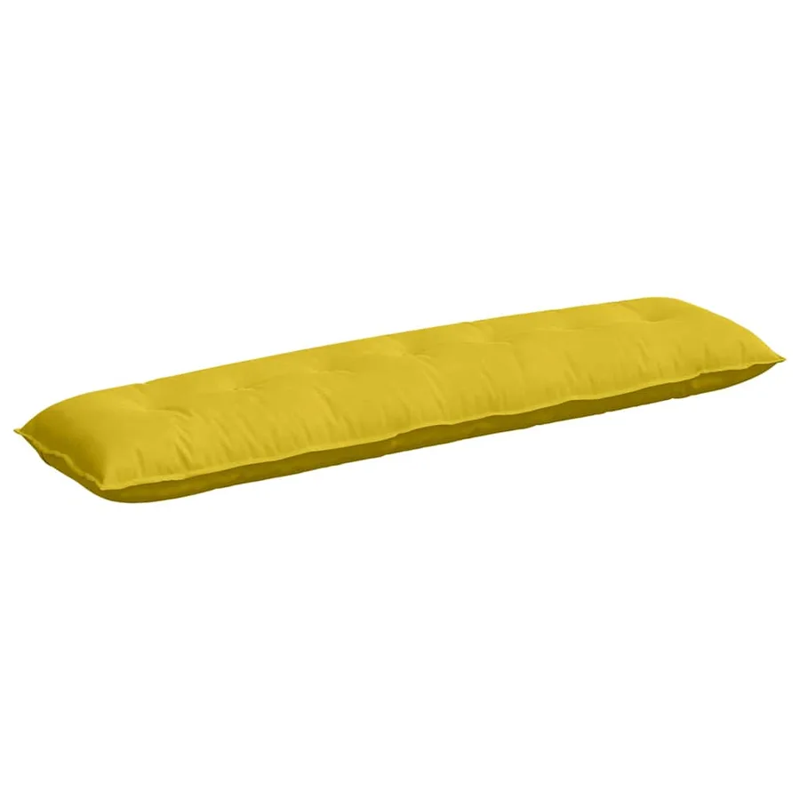 Coussin de Dos Jaune 200 x 50 cm Tissu en velours côtelé - 2