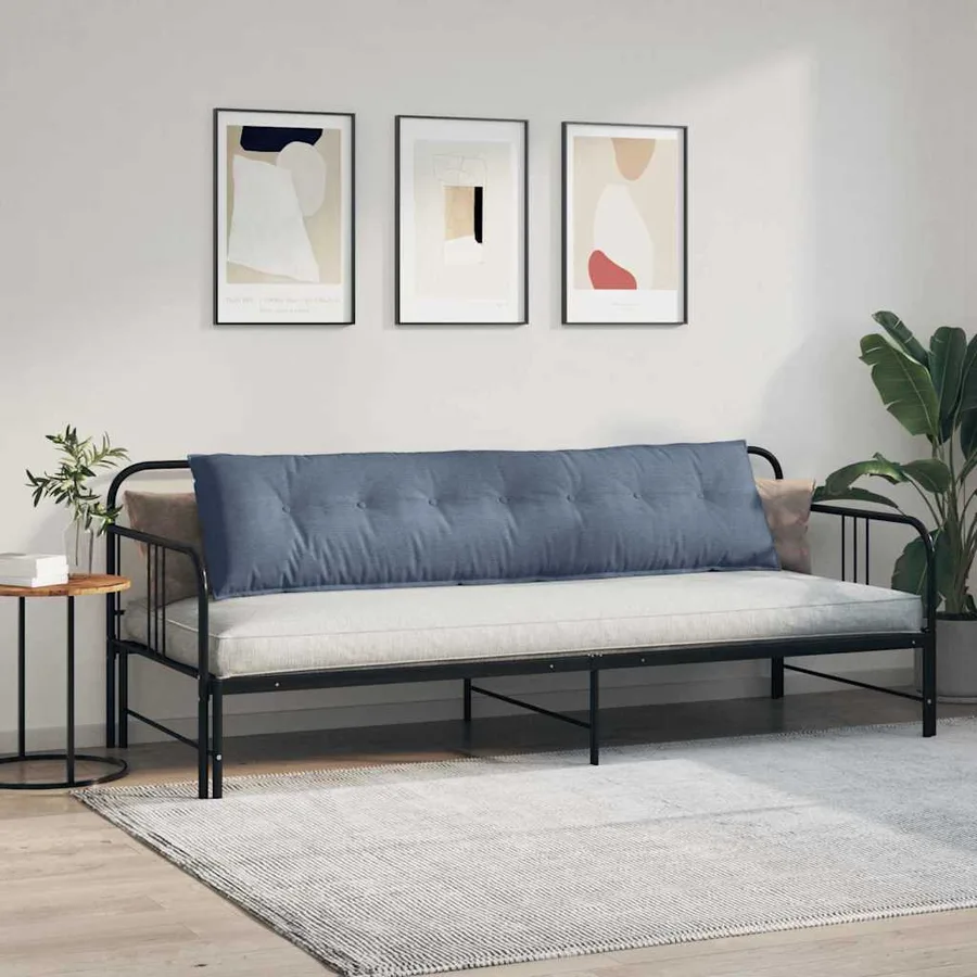 Coussin de Dos Bleu 200 x 50 cm Tissu en velours côtelé - 4