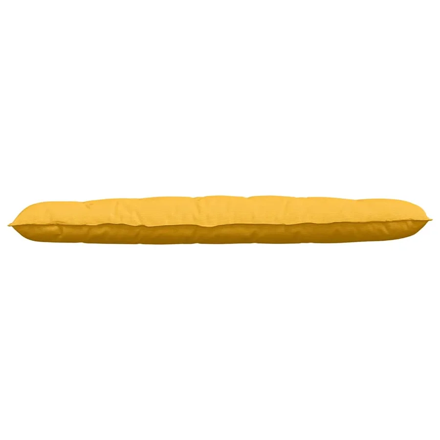 Coussin de Dos Jaune clair 180 x 50 cm Tissu en velours côtelé - 5