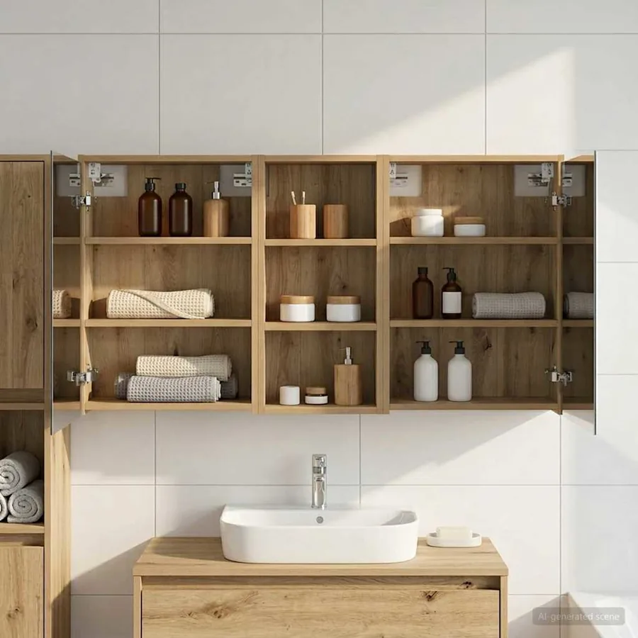 Ensemble de Meubles de Salle de Bain 3 pc 116 x 16 x 62,5 cm
