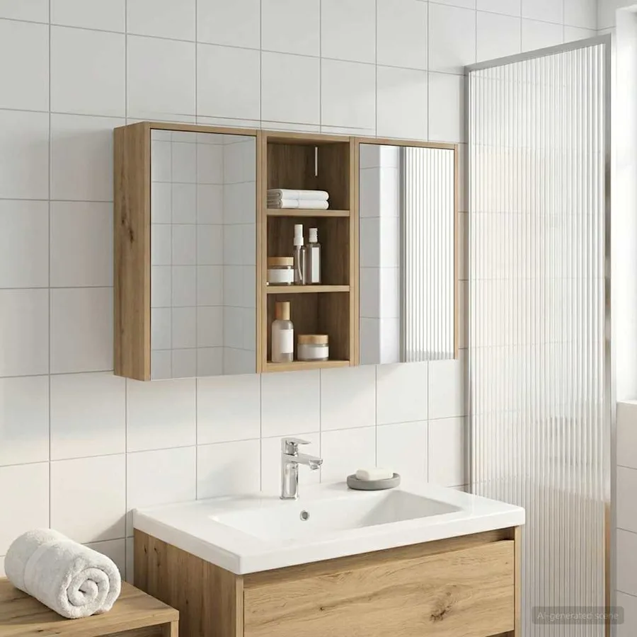 Ensemble de Meubles de Salle de Bain 3 pc 116 x 16 x 62,5 cm - 4