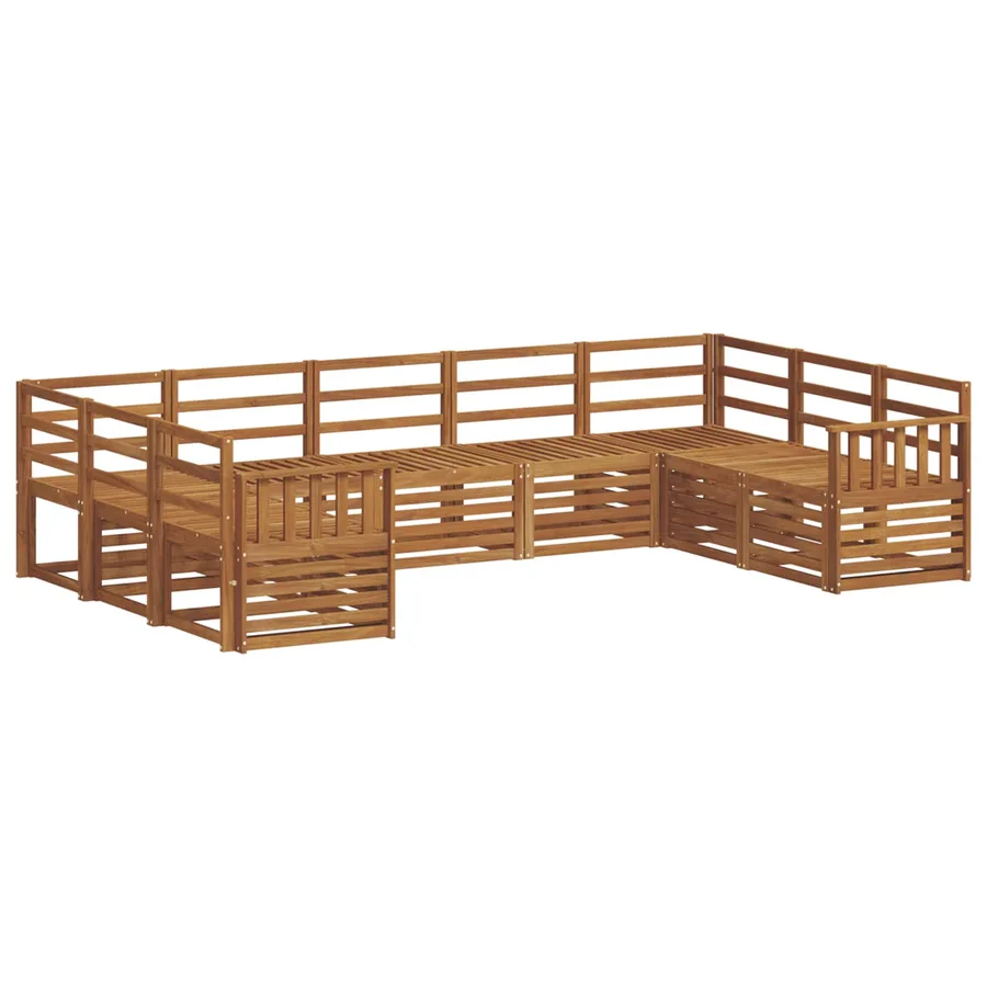 Ensemble de canapé d'angle 9 pcs Naturel - 2