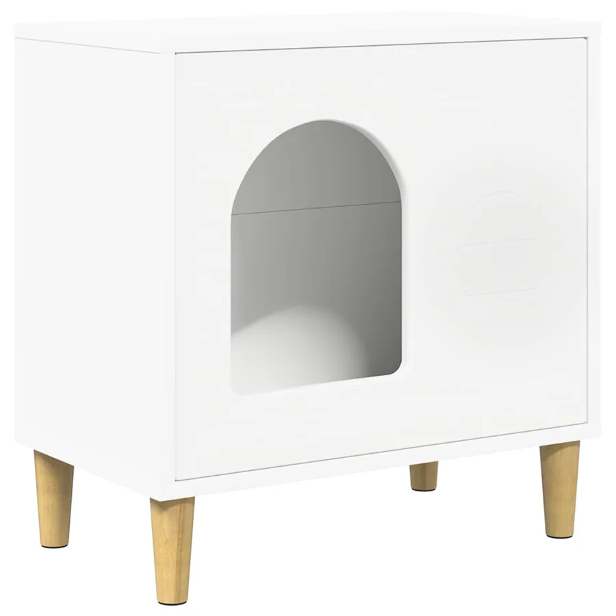 Maison pour chat Blanc 51 x 30 x 52 cm Bois d'ingénierie - 2
