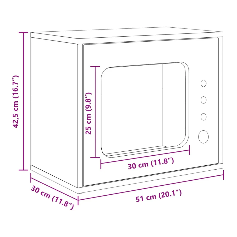 Maison pour chat Blanc Brillant 51 x 30 x 42,5 cm - 11