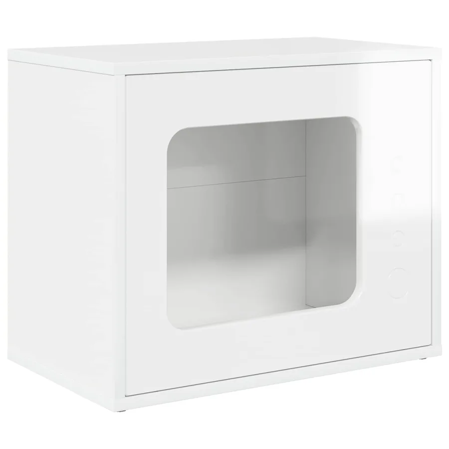 Maison pour chat Blanc Brillant 51 x 30 x 42,5 cm - 2