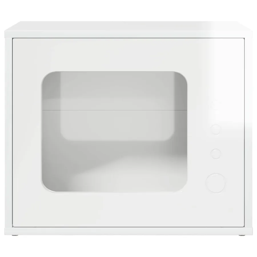 Maison pour chat Blanc Brillant 51 x 30 x 42,5 cm - 5