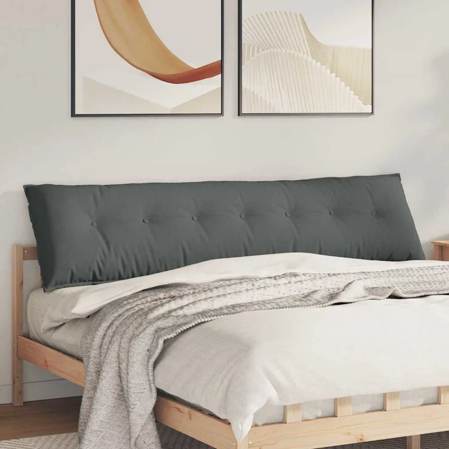 Coussin de Dos Gris foncé 200 x 19 x 50 cm tissu