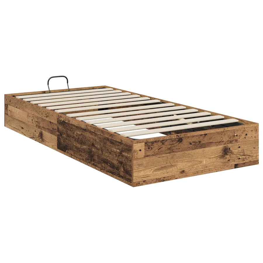 Cadre de lit ottoman avec stockage Bois ancien 75,5 x 190 cm - 7