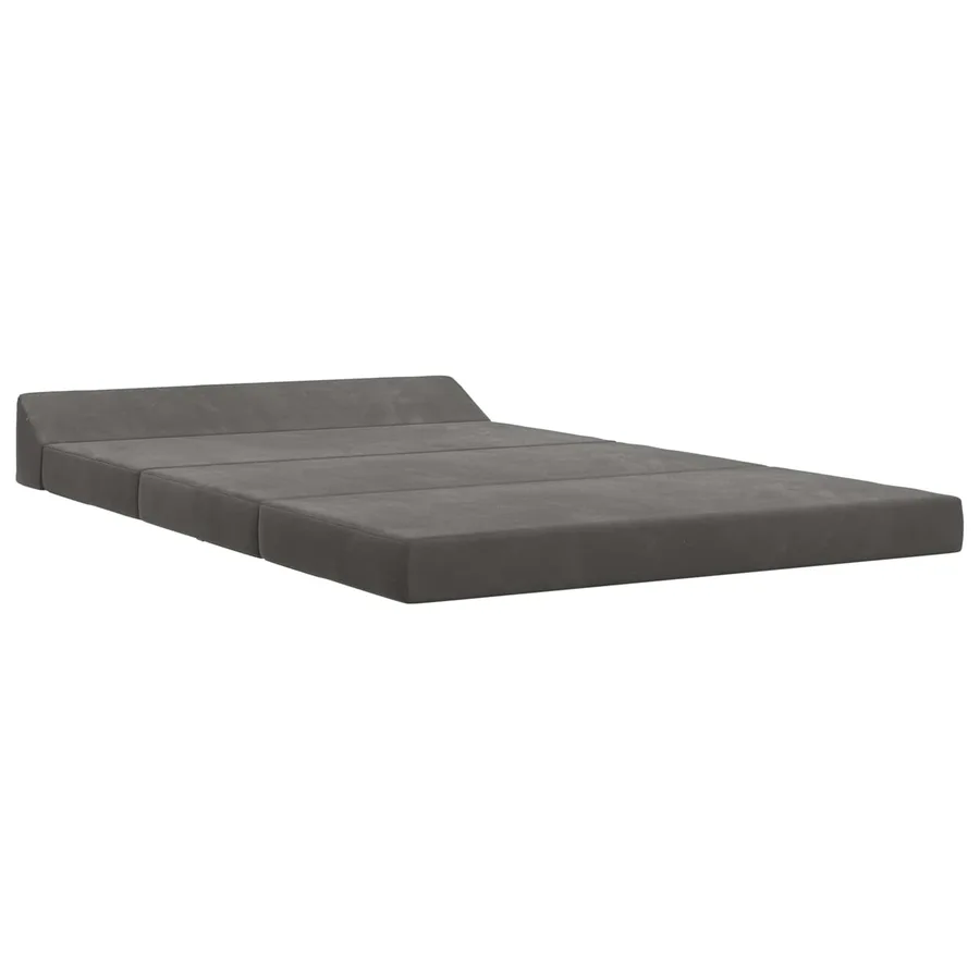 Canapé-lit pliable Gris foncé 120 x 60 x 49 cm Tissu - 2