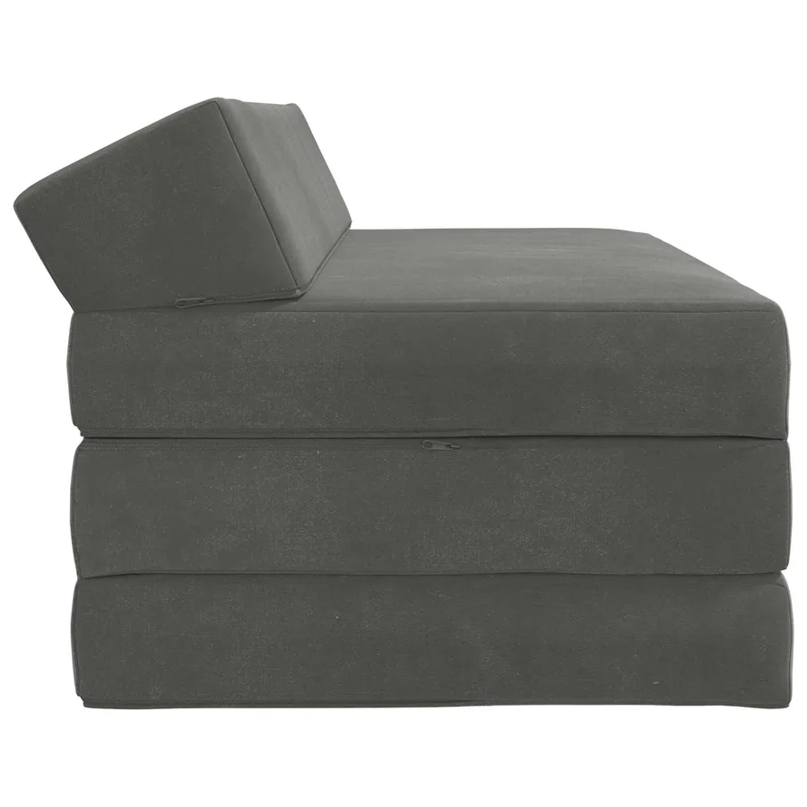 Canapé-lit pliable Gris foncé 120 x 60 x 49 cm Tissu - 3