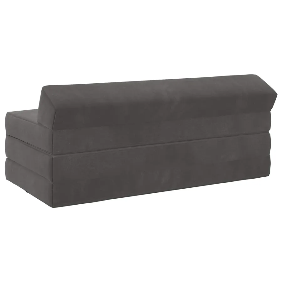 Canapé-lit pliable Gris foncé 120 x 60 x 49 cm Tissu - 4