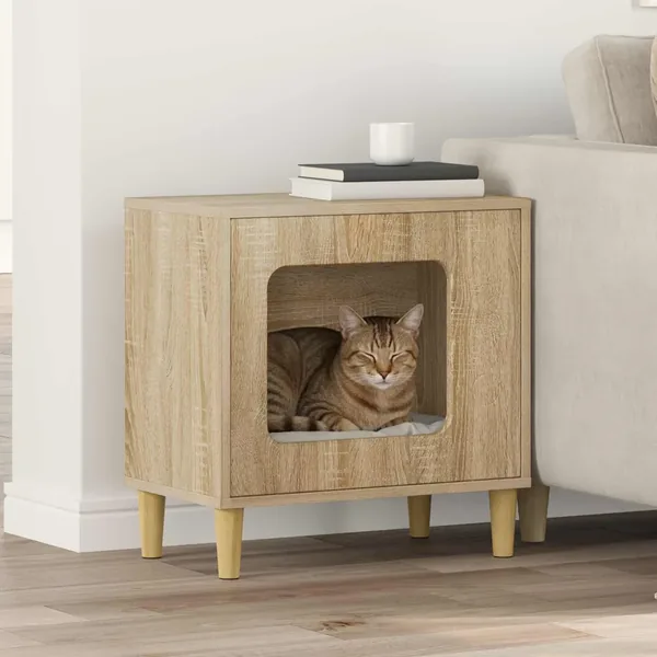 Maison pour chat Sonoma 51 x 30 x 52 cm Bois d'ingénierie