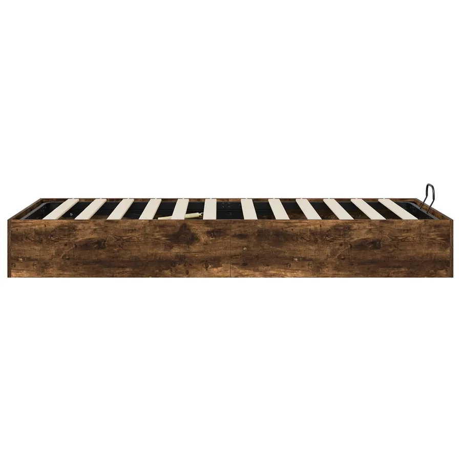 Cadre de lit ottoman Chêne Fumé 75,5 x 190 cm Bois d’ingénierie - 6