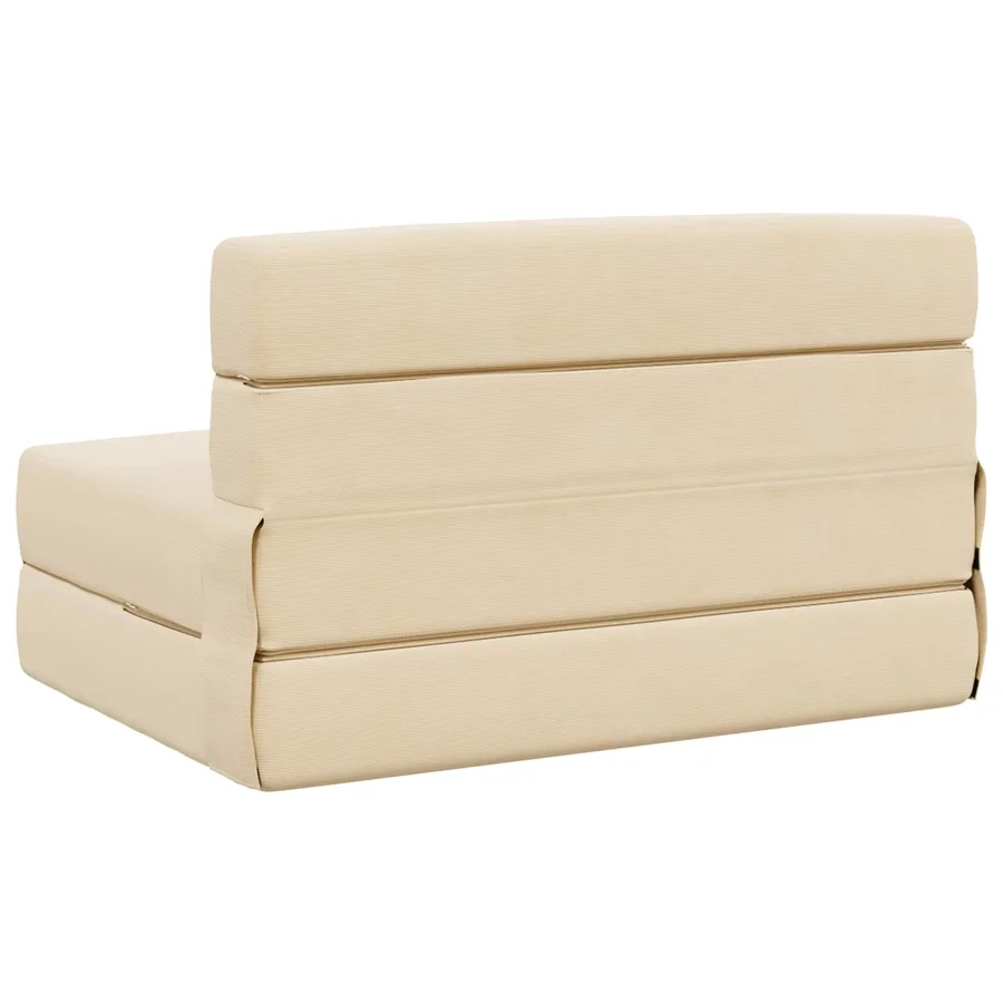 Canapé-lit pliable Crème 70 x 72 x 60 cm Tissu - 5