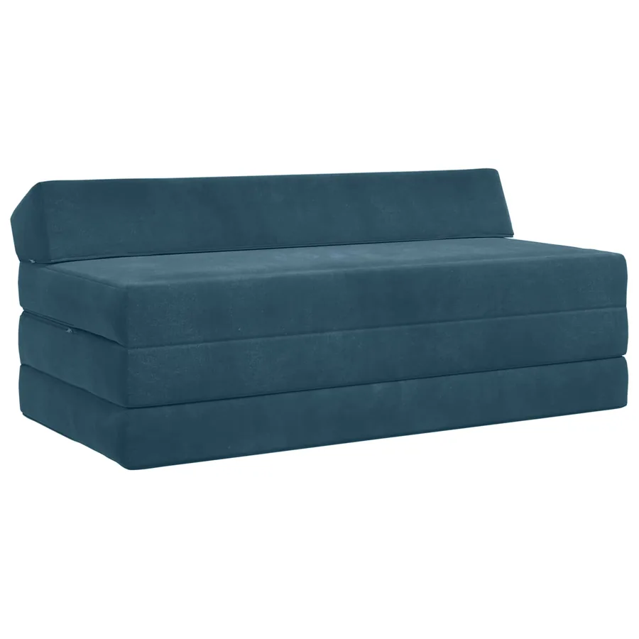 Canapé-lit pliable Bleu 120 x 60 x 49 cm Tissu