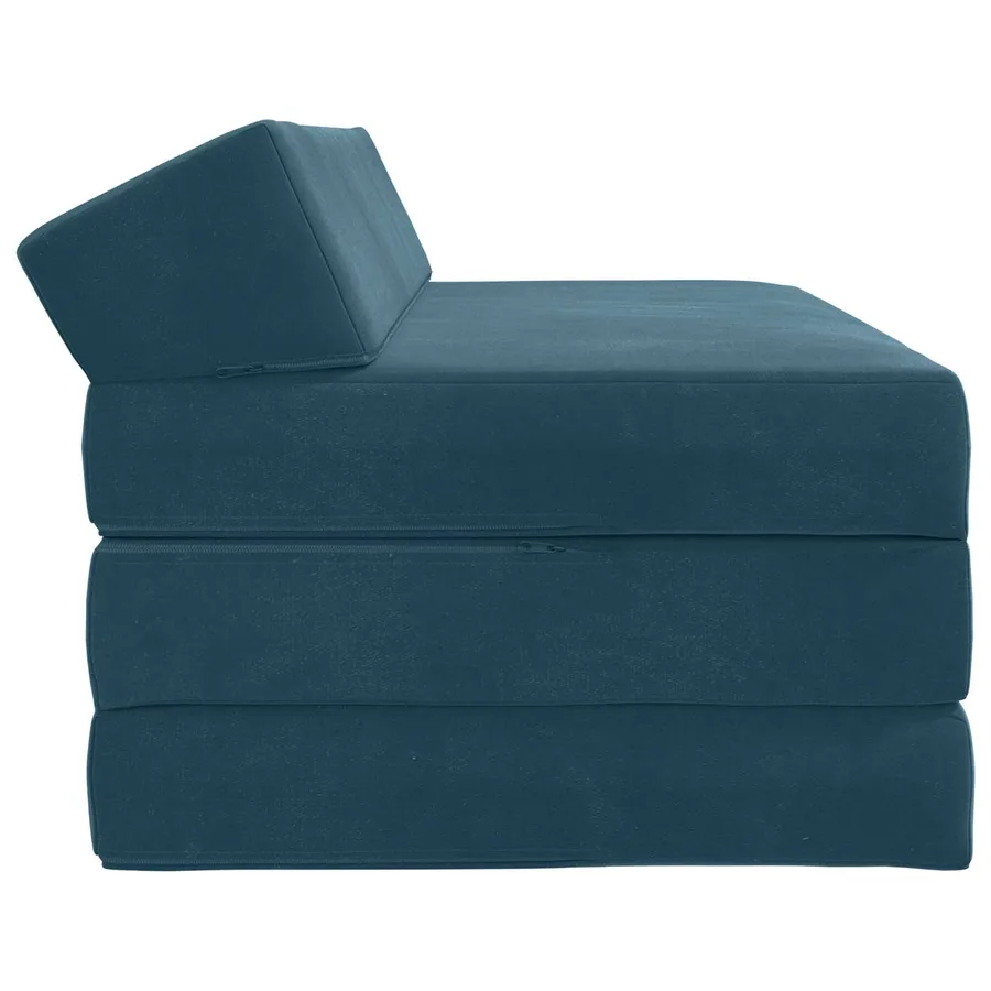 Canapé-lit pliable Bleu 120 x 60 x 49 cm Tissu - 3