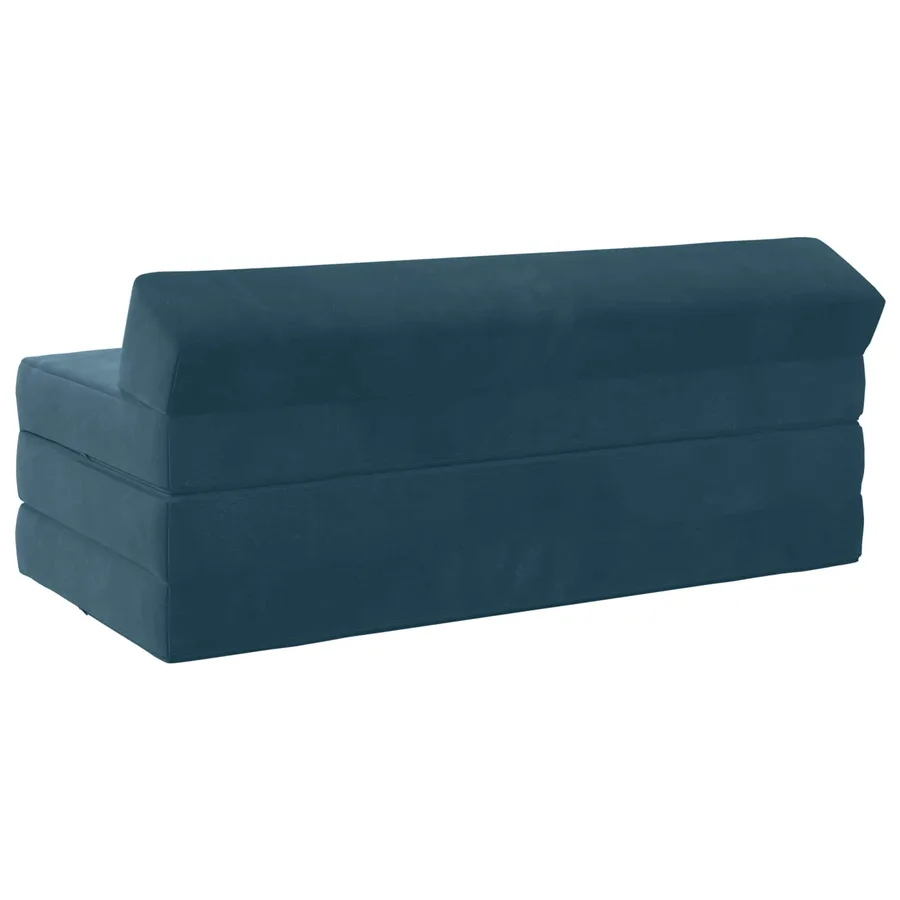 Canapé-lit pliable Bleu 120 x 60 x 49 cm Tissu - 4