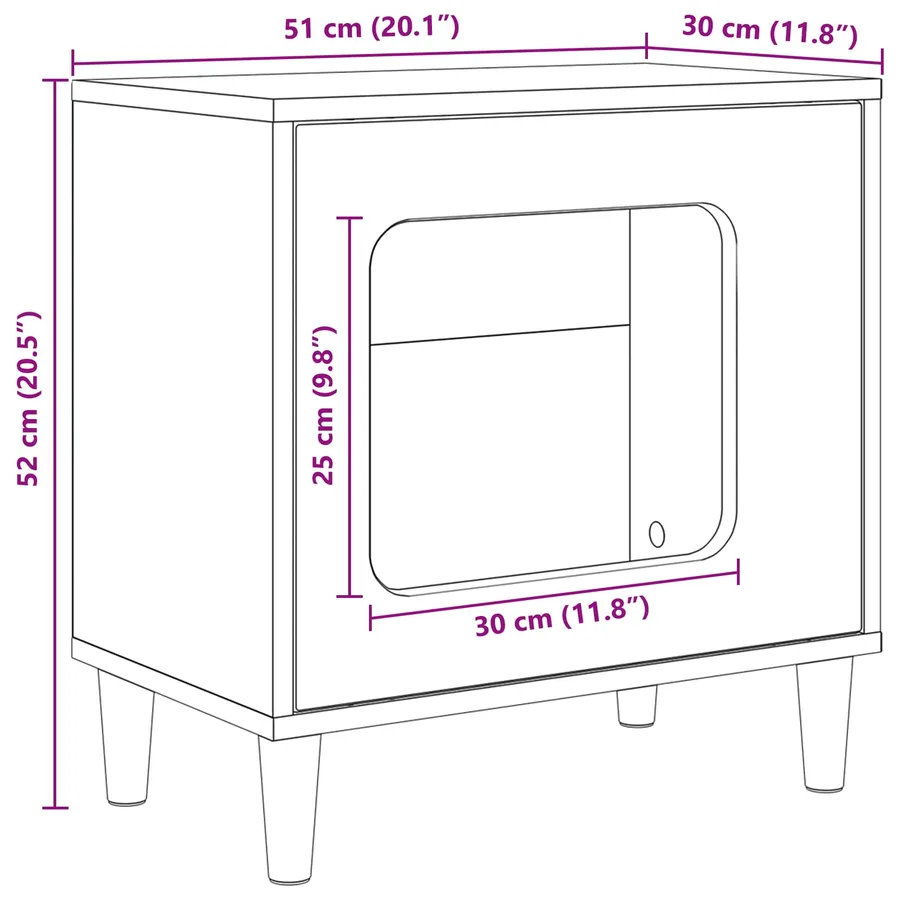 Maison pour chat Blanc Brillant 51 x 30 x 52 cm - 11