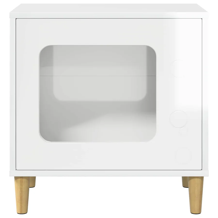 Maison pour chat Blanc Brillant 51 x 30 x 52 cm - 5