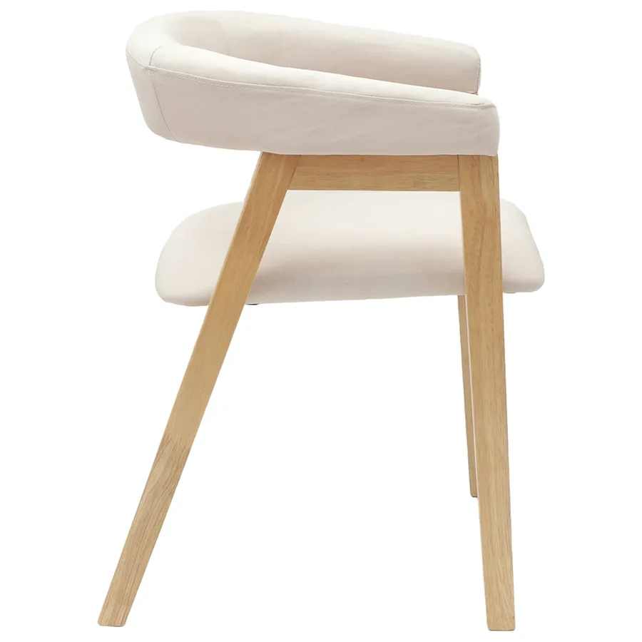 Chaises de salle à manger 2 pcs Naturel 54 x 57 x 73 cm - 6