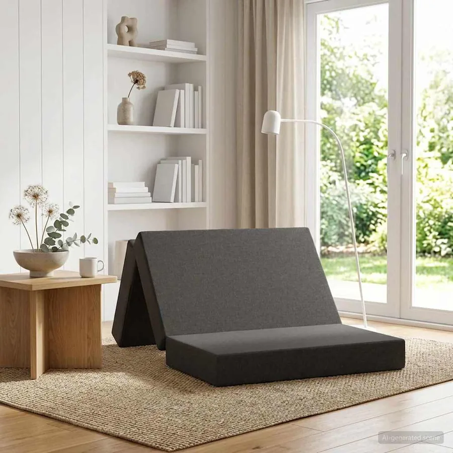 Canapé-lit pliable 90 x 67 x 45 cm Gris foncé