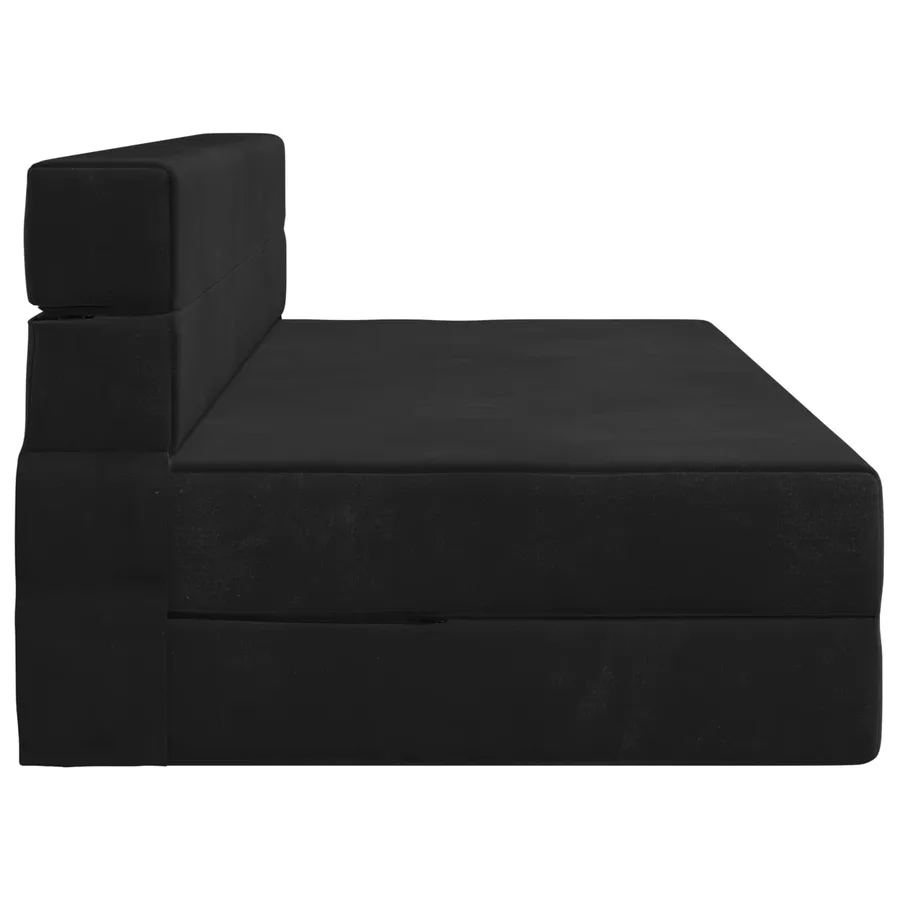 Canapé-lit pliable Noir 152 x 86,5 x 60 cm Tissu - 4