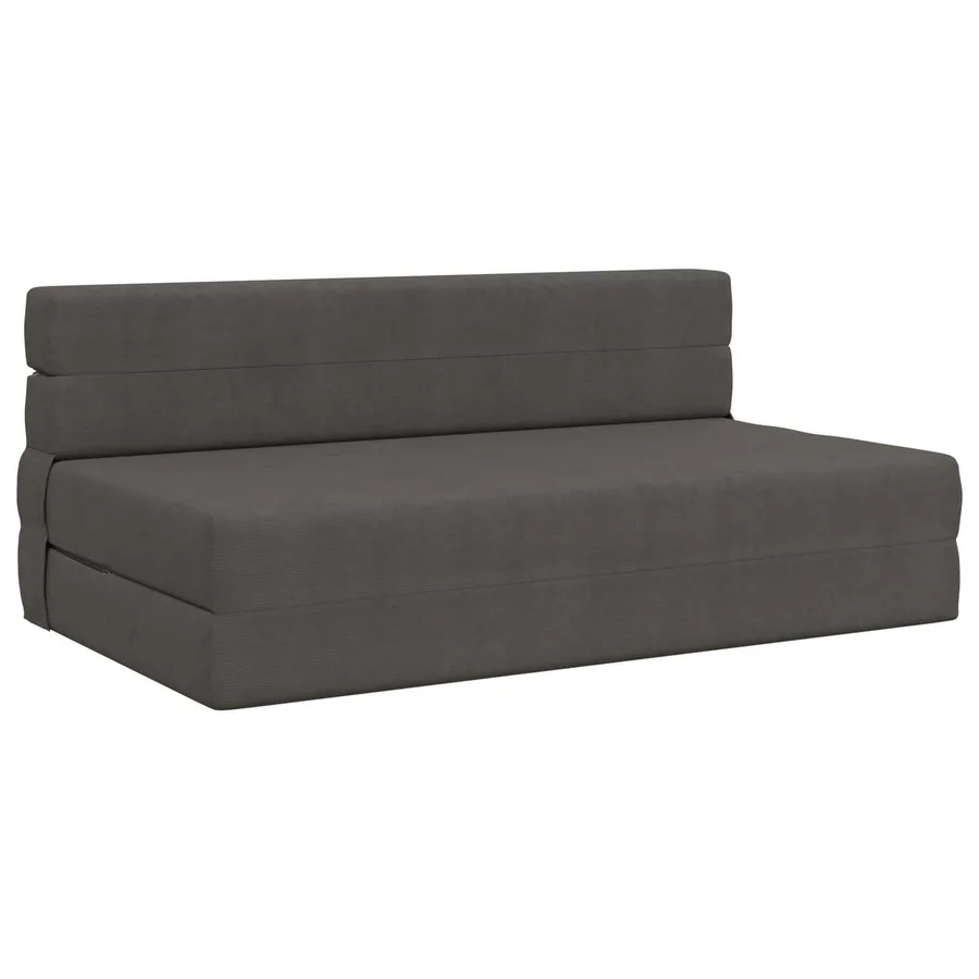 Canapé-lit pliable Gris foncé 152 x 86,5 x 60 cm Tissu - 2