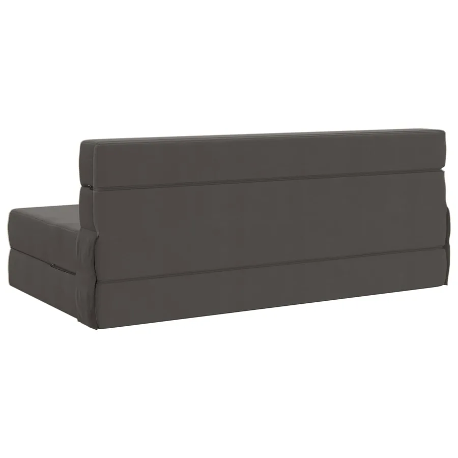 Canapé-lit pliable Gris foncé 152 x 86,5 x 60 cm Tissu - 5