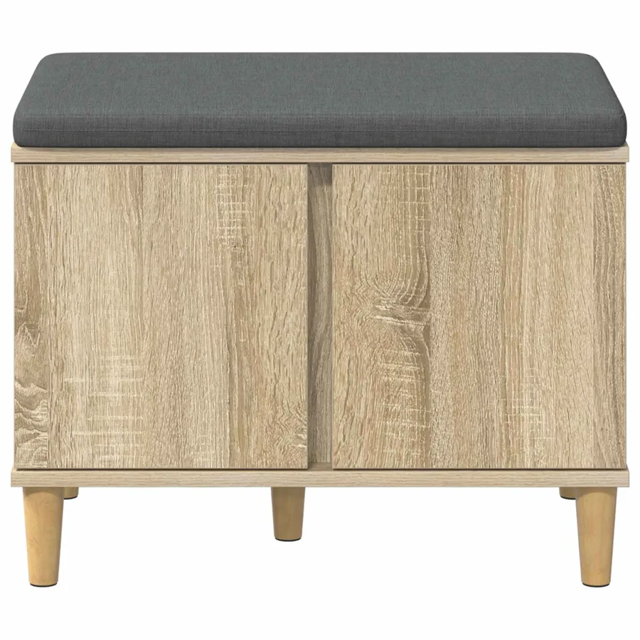 Banc d'entrée avec coussin Chêne Sonoma 60 x 38 x 46 cm - 6