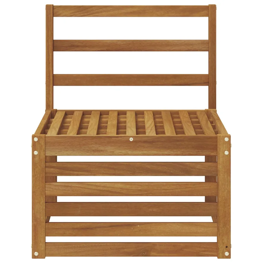 Sofa de milieu extérieur Bois d'Acacia Massif Naturel - 3