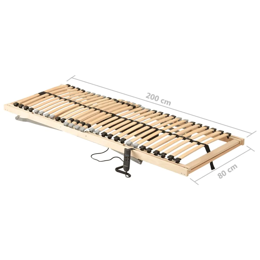 Sommier à lattes électrique sans matelas avec 7 zones 80x200 cm - 11