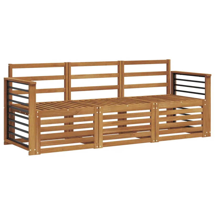 Ensembles de canapés 3 pcs Bois d'Acacia Massif - 2