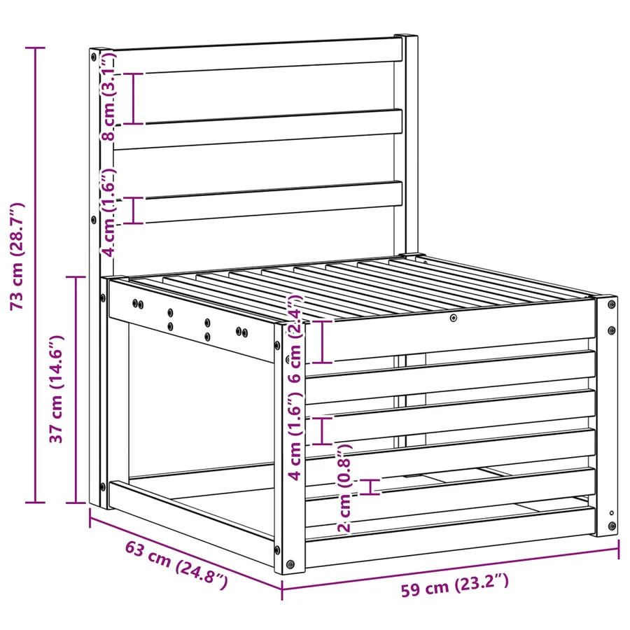 Ensembles de canapés 3 pcs Bois d'Acacia Massif - 7