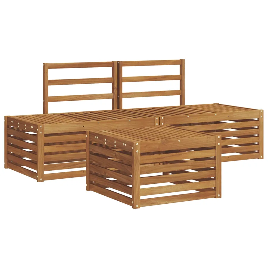 Ensemble de canapés d'extérieur Naturel 59 x 59 x 37 cm - 2
