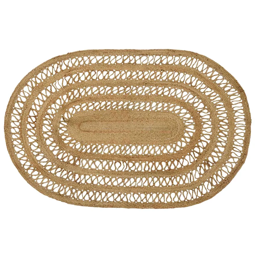 Tapis de surface Naturel 122 x 183 cm Jute