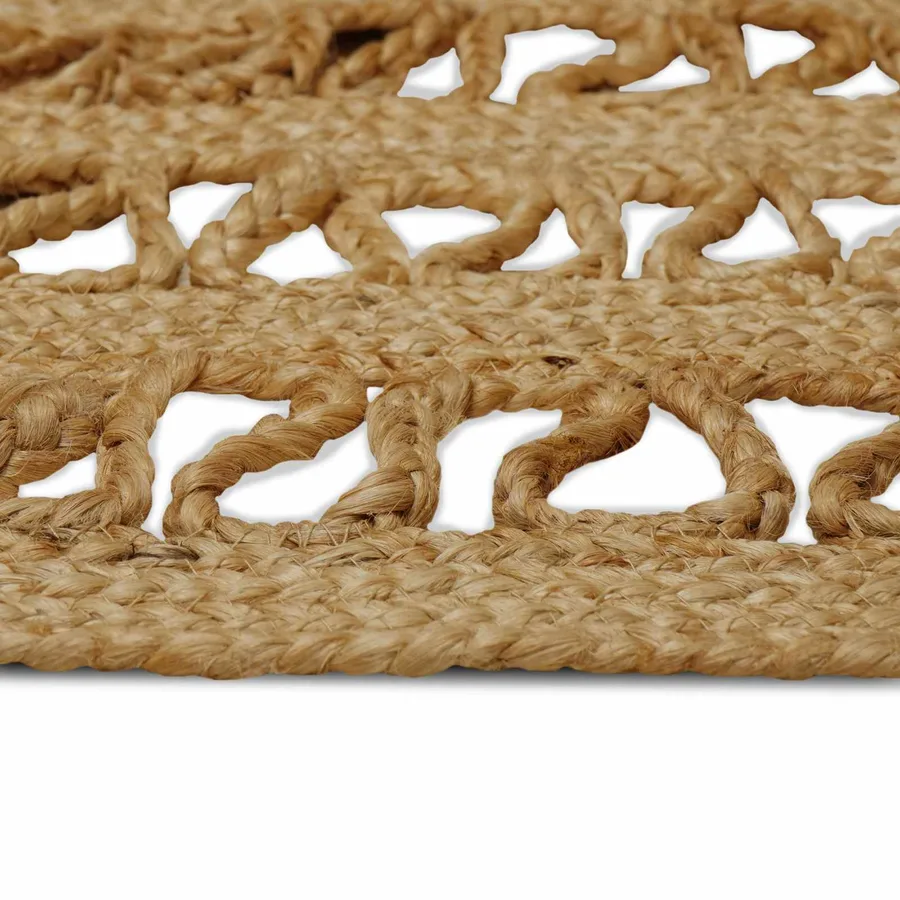 Tapis de surface Naturel 122 x 183 cm Jute - 4