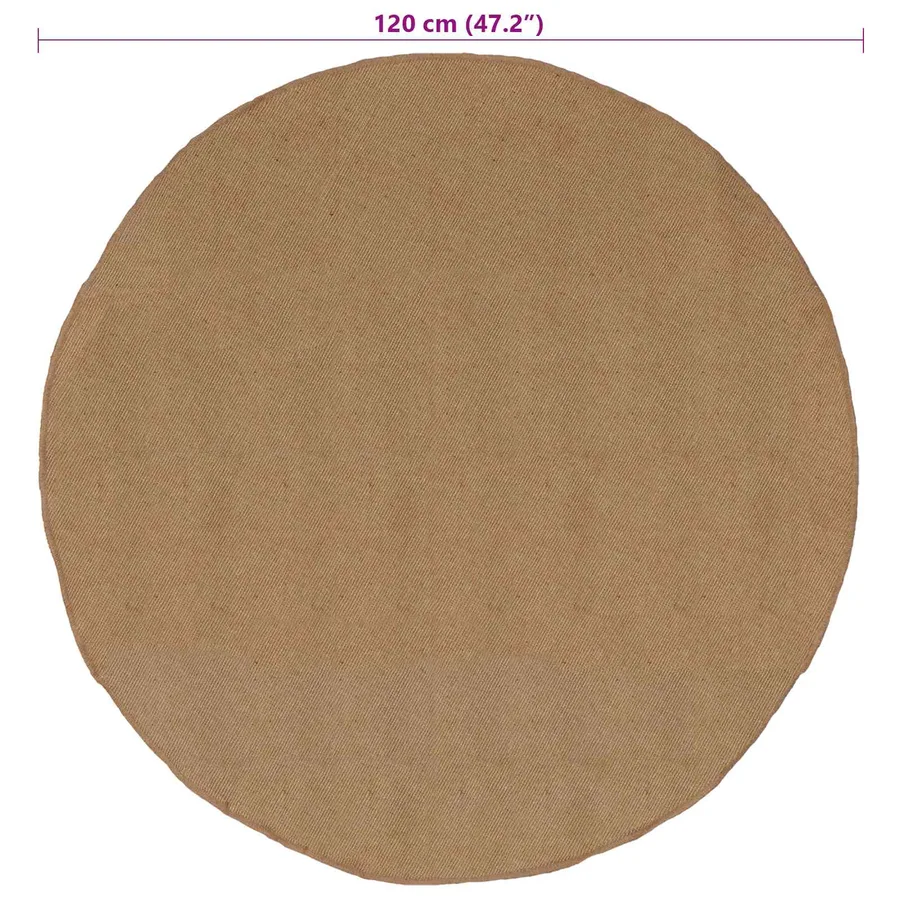 Tapis de surface Naturel Ø 120 cm Jute - 7