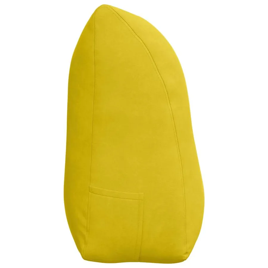 Coussin de Dos Jaune 100 x 24 x 50 cm Velours - 7