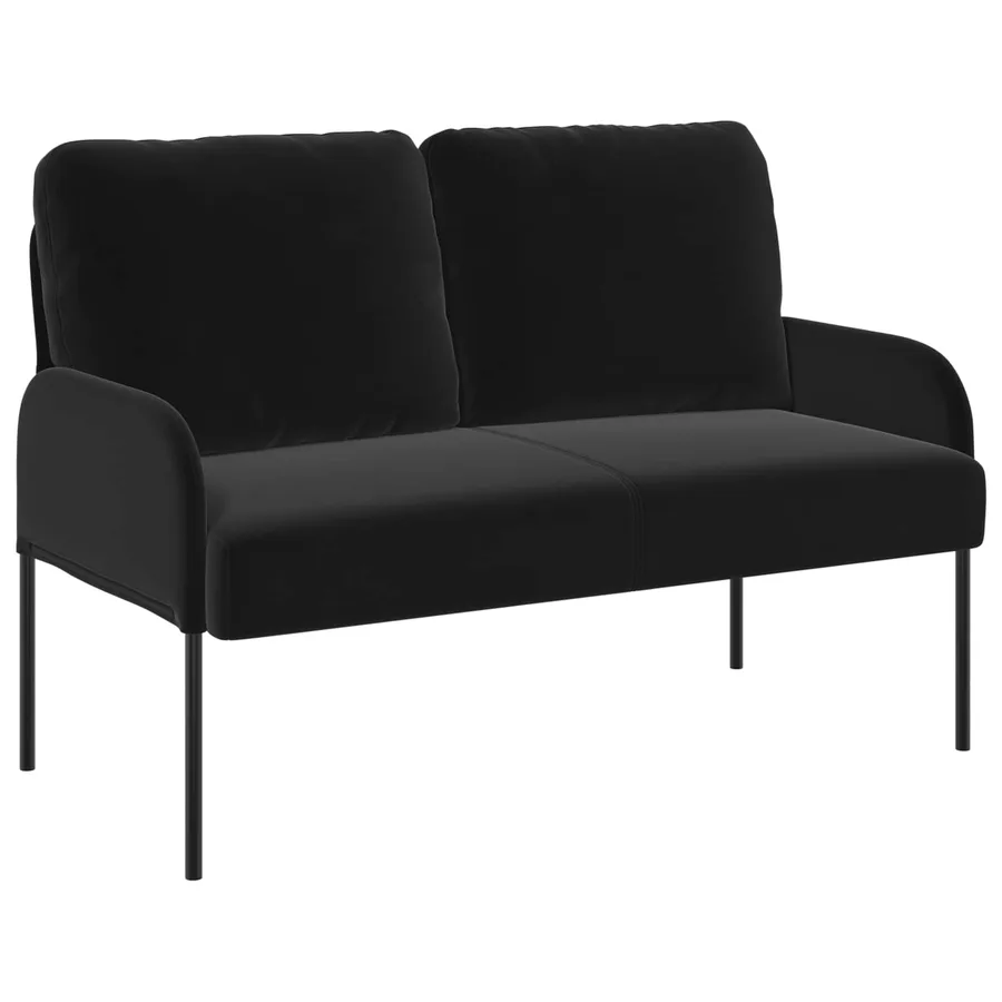Ensembles de canapés 3 pcs Noir 115 x 56 x 80 cm Contreplaqué - 5