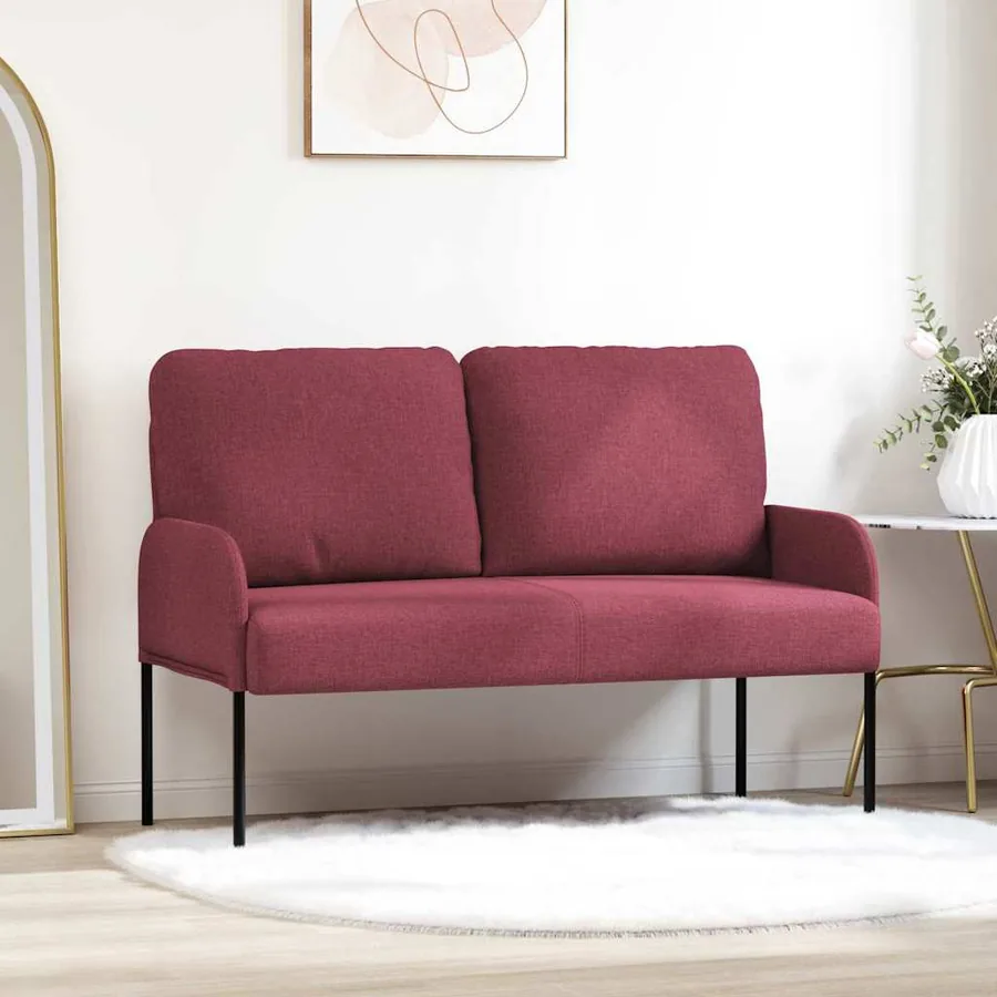 Canapés avec coussin 110cm Bordeaux Contreplaqué