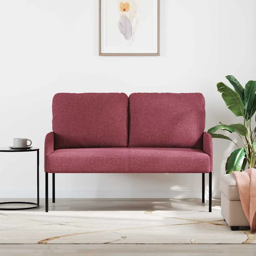Canapés avec coussin 110cm Bordeaux Contreplaqué - 3
